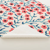 フローラ抽象芸術：ブルーミングヴィンテージパターン。 シェルパブランケット (3/4)