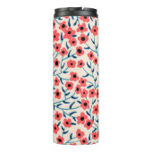 フローラ抽象芸術：ブルーミングヴィンテージパターン。 タンブラー (裏面)