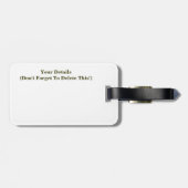 フローラ抽象芸術 ラゲッジタグ (裏面横)