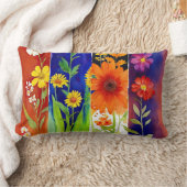 フローラ抽象芸術 ランバークッション (ブランケット)