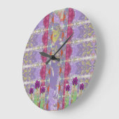 フローラ抽象芸術 ラージ壁時計 (傾斜)