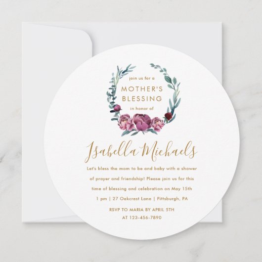 フローラ招待されは母賛美パーティー 招待状 (裏面)