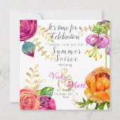 フローラ招待状ブランチパーティーシャワー誕生日 招待状 (正面)