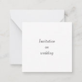 フローラ招待状結婚オン ノートカード (裏面)