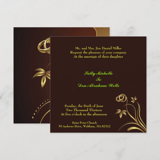 フローラ招待状 招待状 (正面/裏面)