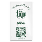 フローラ接続：ソーシャルメディアビジネスカードマグネット マグネット名刺 (正面縦)