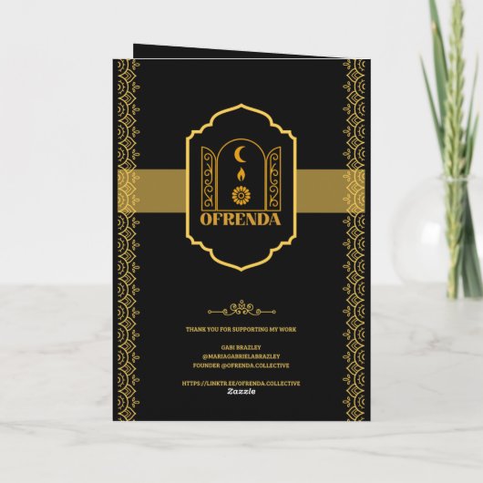 "フローラ提供" – ボタニカルハンド&開花 カード (裏面)