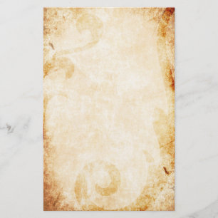 フローラ擦り切れたが盛り上がる羊皮紙 便箋