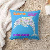 フローラ救イルカ クッション (ブランケット)