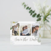 フローラ数々のコラージュ書道マグノリア ポストカード (スタンド正面)