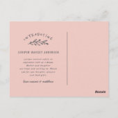 フローラ数々のリース写真の誕生発表 ポストカード (裏面)