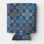 フローラ数々の色の背景 缶クーラー (正面)