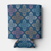 フローラ数々の色の背景 缶クーラー (裏面)