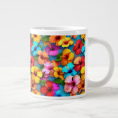 フローラ数々の色の花パターン–36355 ジャンボコーヒーマグカップ (右)