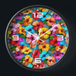 フローラ数々の色の花パターン–36355 壁時計<br><div class="desc">フローラ数々の色の花パターン–36355</div>