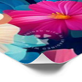 フローラ数々の色の花パターン–37566 ポスター (コーナー)