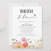 フローラ数々の色の花嫁へビーブライダルシャワー 招待状 (正面)