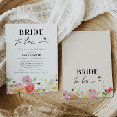 フローラ数々の色の花嫁へビーブライダルシャワー 招待状