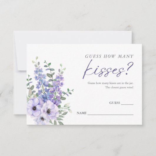 フローラ数を推測するキスブライダルゲームカード 招待状 (正面)