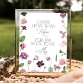 フローラ数を推測するキスブライダルシャワーゲームポー ポスター