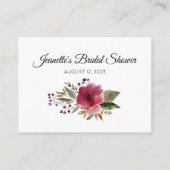 フローラ数を推測するキスブライダルシャワーゲーム エンクロージャーカード (裏面)