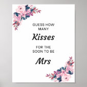 フローラ数を推測するキスブライダルシャワーゲーム ポスター (正面)