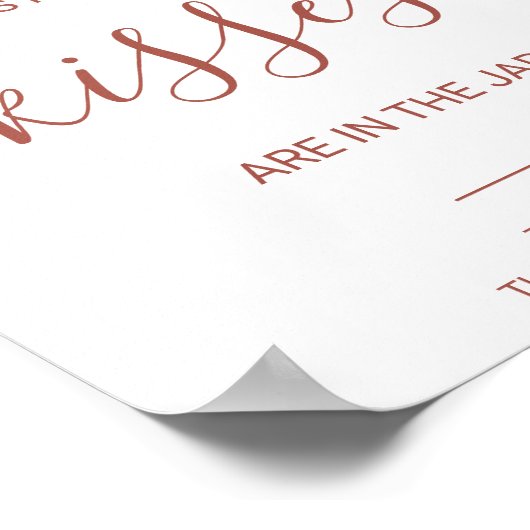 フローラ数を推測するキスブライダルシャワーゲーム ポスター (角)