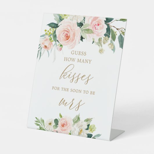 フローラ数を推測するキスブライダルシャワーゲーム 台座サイン (正面)