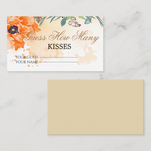 フローラ数を推測キスブライダルゲームエンクロージャ エンクロージャーカード (正面/裏面)