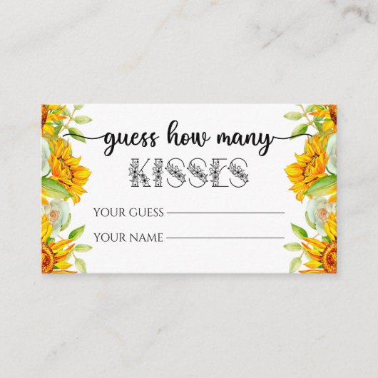 フローラ数を推測キスブライダルゲームエンクロージャ エンクロージャーカード (正面)