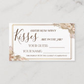 フローラ数キスブライダルシャワーカードゲーム プレイスカード (正面)
