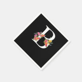 フローラ文字Bアルファベット花 スタンダードカクテルナプキン (角)