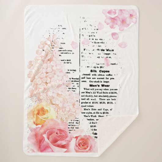 フローラ文 シェルパブランケット (正面)