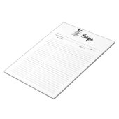 フローラ料理レシピメモ帳 ノートパッド (アングル)