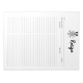 フローラ料理レシピメモ帳 ノートパッド (正面)