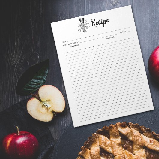 フローラ料理レシピメモ帳 ノートパッド