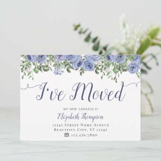 フローラ新しいアドレスを移動した埃っぽい青い移動 案内状 (スタンド正面)