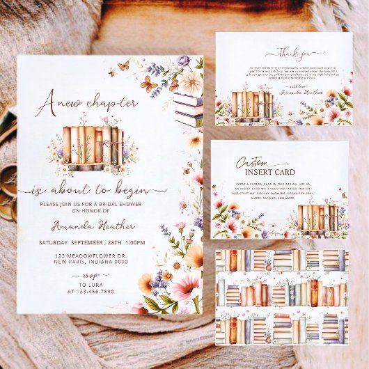 フローラ新しい章が始まるブライダルシャワー 招待状