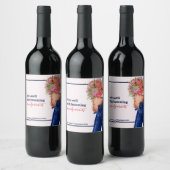 フローラ新祖父母の妊娠発表 ワインラベル (ボトル)