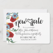 フローラ新規延期取消結婚し 招待状 (正面)