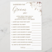 フローラ新郎はブライダルシャワーゲームカードフライと言う チラシ (正面)