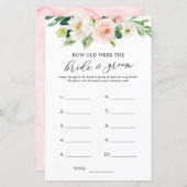 フローラ新郎新婦の試合は何歳だった (正面/裏面)