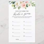 フローラ新郎新婦の試合は何歳だった (正面)