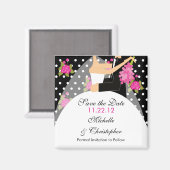 フローラ新郎新婦Date Magnetを保存 マグネット (正面/裏面)