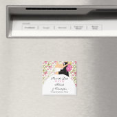 フローラ新郎新婦Date Magnetを保存 マグネット (インサイチュ (食洗機))