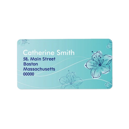 フローラ旋回のカスタマイズ可能住所 シール (正面)