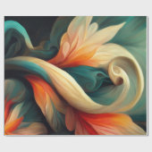 フローラ旋回デザインデコップアー絵画ト ラッピングペーパー (フラット)