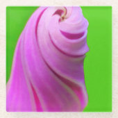 フローラ旋回パターン ガラスコースター (正面)