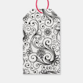 フローラ旋回ホリデー感謝していユーギフトラベル ギフトタグ (裏面)