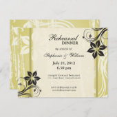 フローラ旋回リハーサルディナーカード 招待状 (正面/裏面)